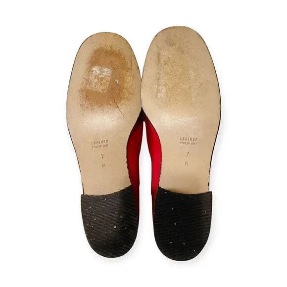 Vintage Yves Saint Laurent red suede long boots, Size 7 - Picture 10 of 15